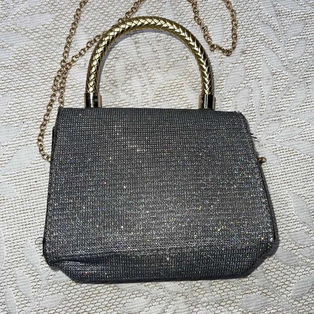 Silver formal evening clutch bag Handbag